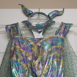 Kids Child Girls Dragon Dress Costume Sz 10/12